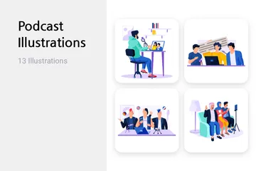 Podcast Illustration Pack