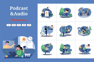 Podcast Illustration Pack