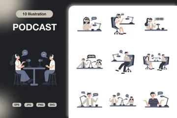 Podcast Illustration Pack