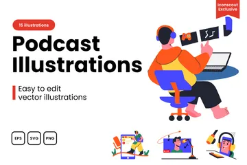 Podcast Illustration Pack