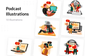 Podcast Illustration Pack