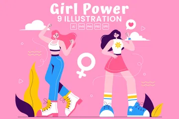 Poder femenino Paquete de Ilustraciones