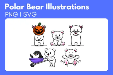 Polar Bear Illustration Pack