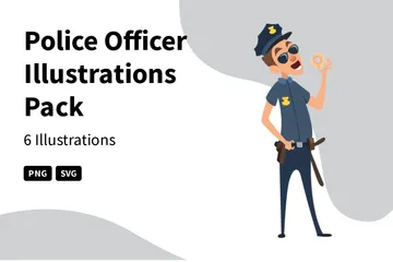 Police Officer Illustration Pack