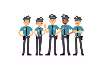 Police Officers Illustration Pack