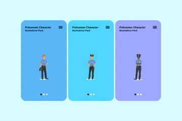Policeman Character Illustration Pack