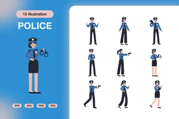 Policía Paquete de Ilustraciones