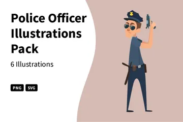 Policial Pacote de Ilustrações