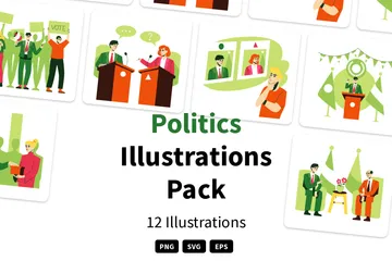Politik Illustrationspack