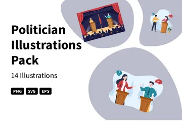 Politiker Illustrationspack