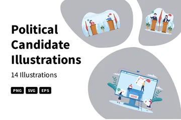 Politischer Kandidat Illustrationspack