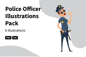 Polizist Illustrationspack