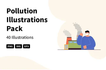 Pollution Illustration Pack