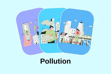 Pollution Illustration Pack