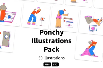 Ponchy Pack d'Illustrations