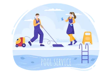 Poolservice Illustrationspack