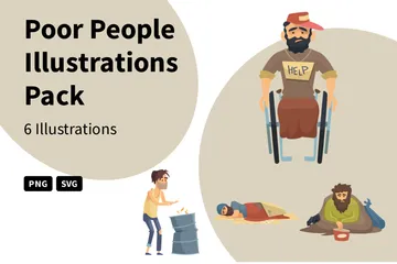 Poor People Illustration Pack