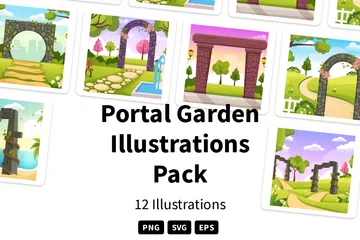Portal Garden Illustration Pack