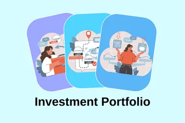 Portefeuille d'investissement Pack d'Illustrations