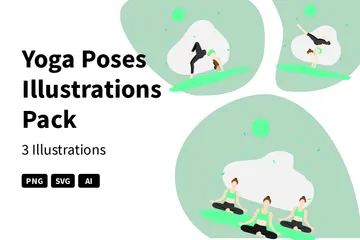 Postures de yoga Pack d'Illustrations