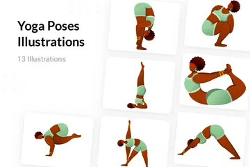 Postures de yoga Pack d'Illustrations