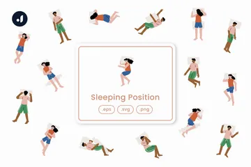 Position de sommeil Pack d'Illustrations
