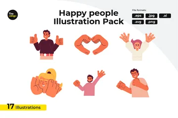 Positive People Illustration Pack