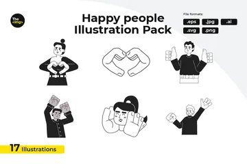 Positive People Illustration Pack