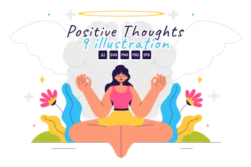 Positive Thoughts Illustration Pack