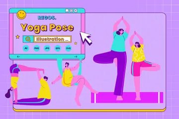 Postura de yoga Paquete de Ilustraciones