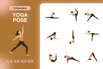 Postura de yoga Paquete de Ilustraciones