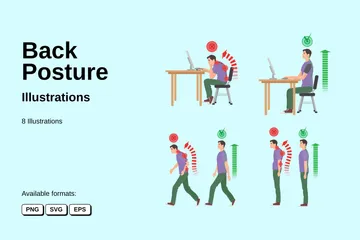 Posture du dos Pack d'Illustrations