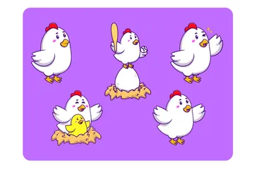 Poulet Pack d'Illustrations