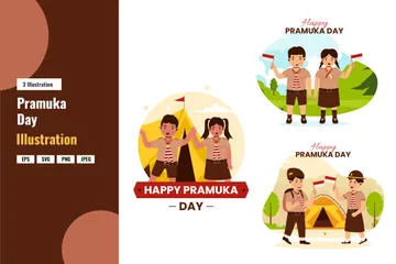 Pramuka Day Illustration Pack