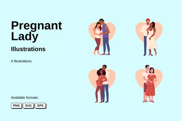 Pregnant Lady Illustration Pack