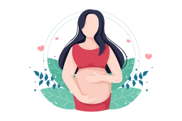 Pregnant Lady Illustration Pack