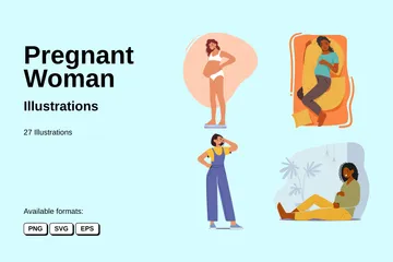 Pregnant Woman Illustration Pack
