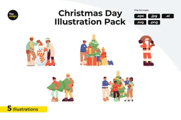 Préparation Noël Pack d'Illustrations