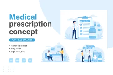 Prescripción médica Paquete de Ilustraciones