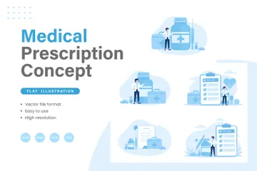 Prescription médicale Illustration Pack