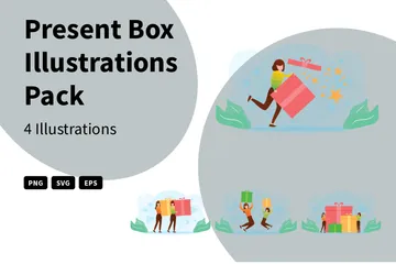 Present Box Illustration Pack