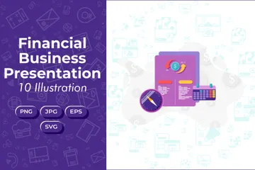 Présentation de l'entreprise financière Pack d'Illustrations