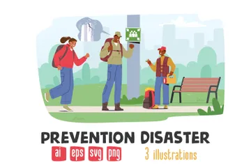 Prevention Disaster Illustration Pack