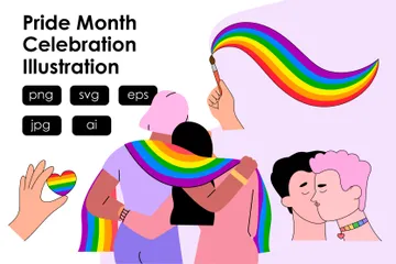 Pride Month Celebration Illustration Pack