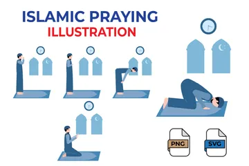 Prières islamiques Illustration Pack