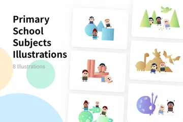 Primary School Subjects Illustration Pack