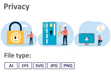 Privacidade Pacote de Ilustrações