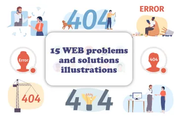 Problemas da Web Pacote de Ilustrações