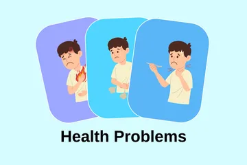 Problemas de salud Paquete de Ilustraciones