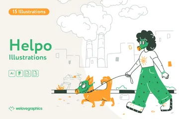 Problèmes environnementaux Pack d'Illustrations